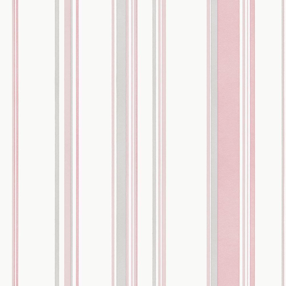 Smart Stripes Casual Stripe Wallpaper - Pink / Grey - Galerie - G68057Wallpaper199