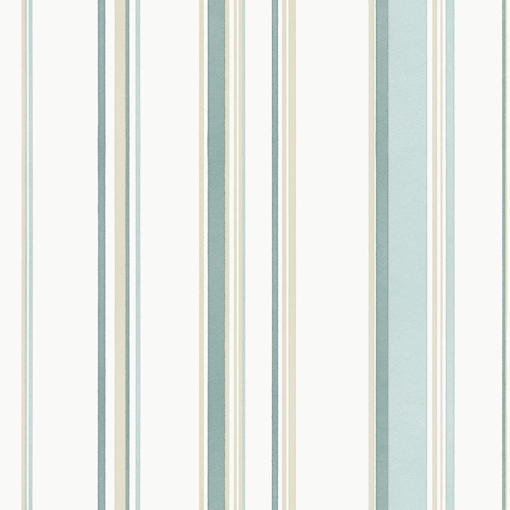 Smart Stripes Casual Stripe Wallpaper - Teal / Beige - Galerie - G68058Wallpaper199