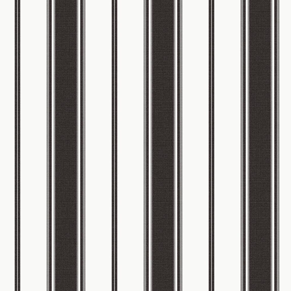 Smart Stripes Heritage Stripe Wallpaper - Black - Galerie - G68061Wallpaper199