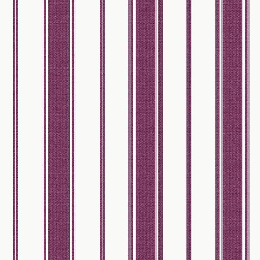 Smart Stripes Heritage Stripe Wallpaper - Plum - Galerie - G68066Wallpaper199