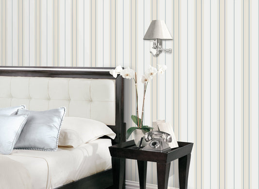 Smart Stripes Multi - Stripe Wallpaper - Beige - Galerie - G67573Wallpaper199