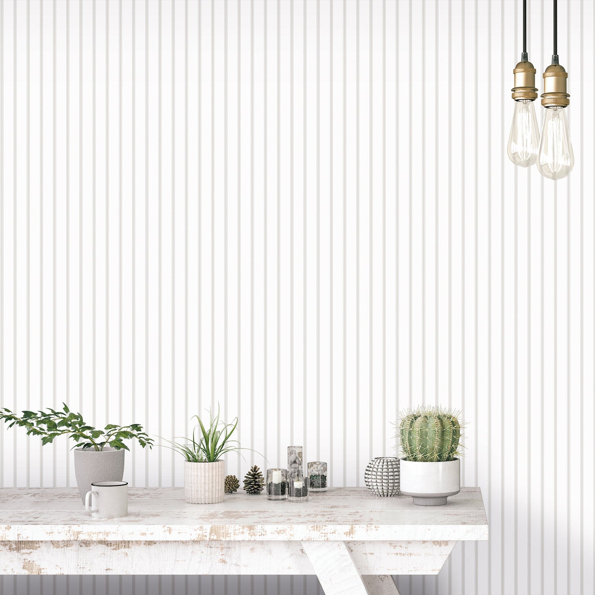 Smart Stripes Skinny Stripe Wallpaper - Beige - Galerie - G67563Wallpaper199