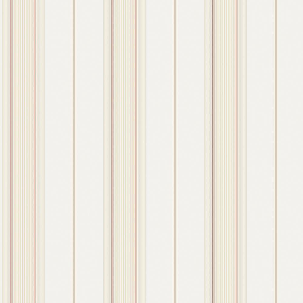Smart Stripes Slim Stripe Wallpaper - Cream / Beige / Red - Galerie - G68072Wallpaper199