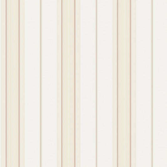 Smart Stripes Slim Stripe Wallpaper - Cream / Beige / Red - Galerie - G68072Wallpaper199