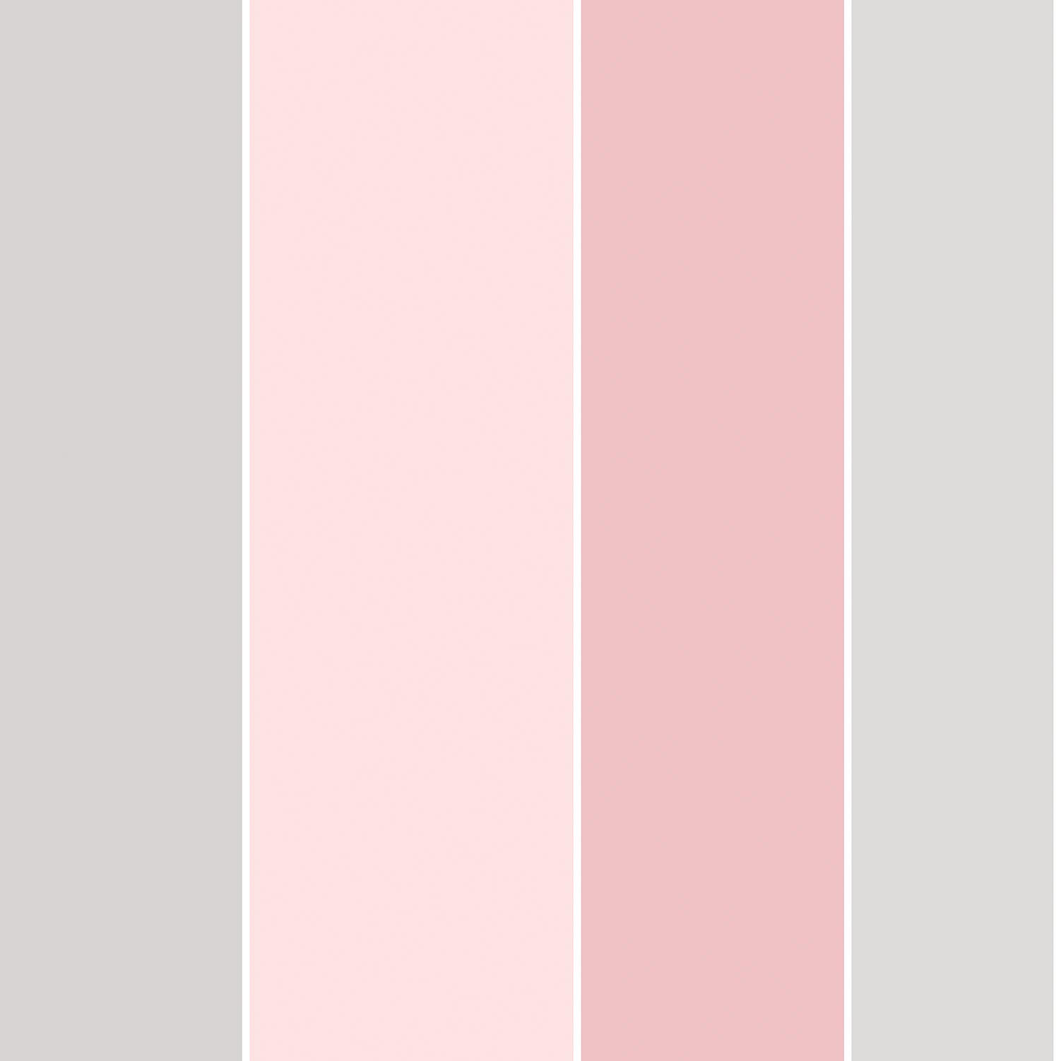Smart Stripes Wide - Multi Stripe Wallpaper - Pink / Grey - Galerie - G67597Wallpaper199