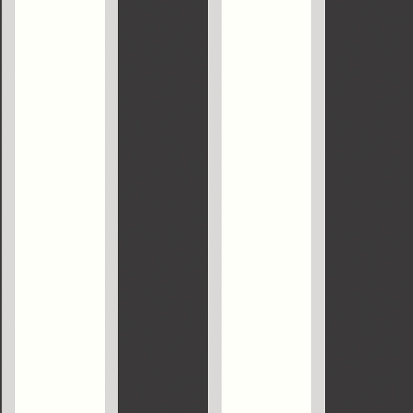 Smart Stripes Wide Stripe Wallpaper - Black / Cream - Galerie - G67543Wallpaper199