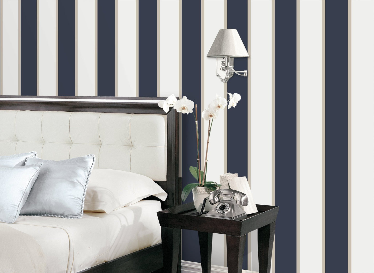 Smart Stripes Wide Stripe Wallpaper - Blue - Galerie - G67550Wallpaper199