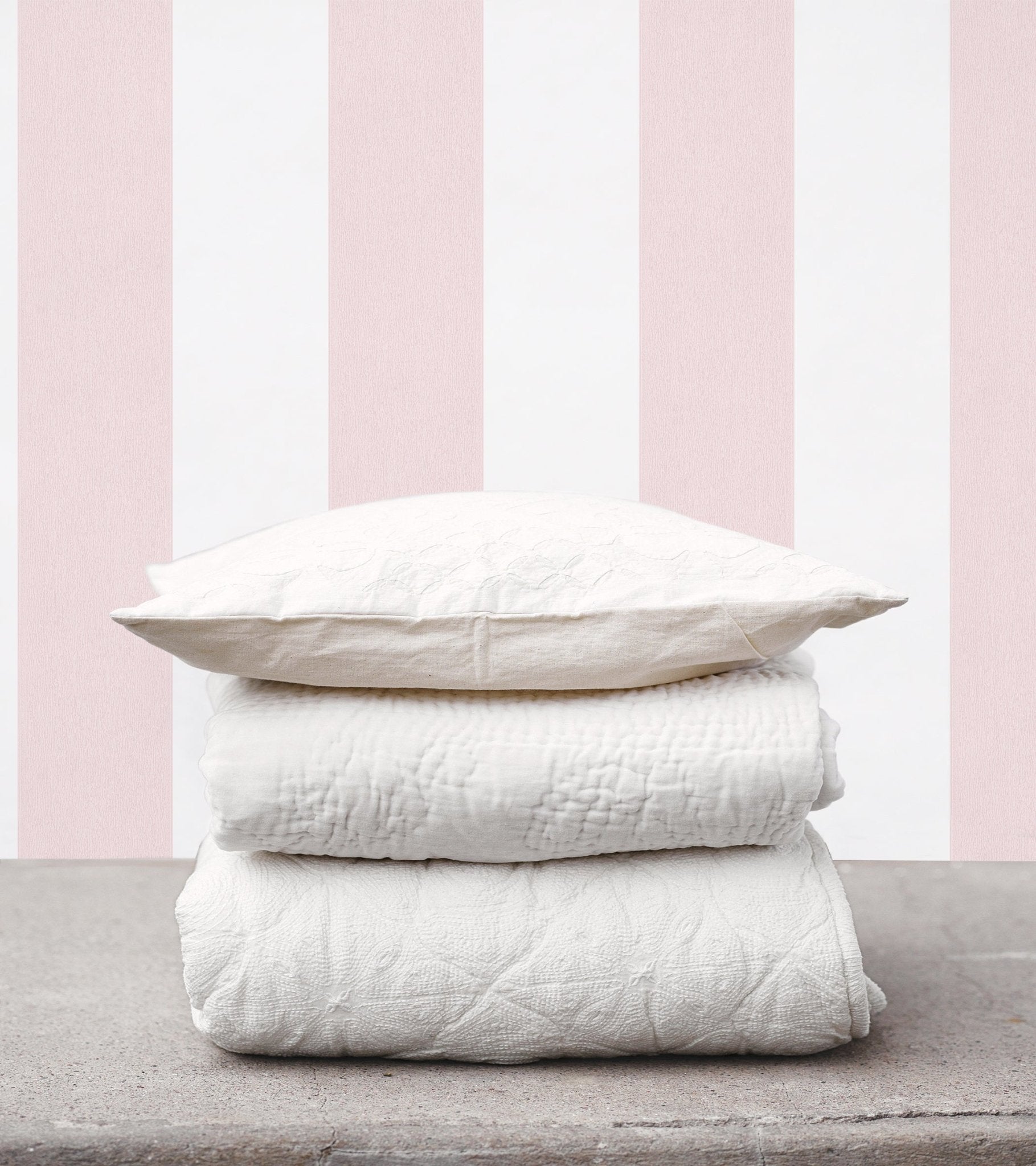 Smart Stripes Wide Stripe Wallpaper - Pink / White - Galerie - G67585Wallpaper199