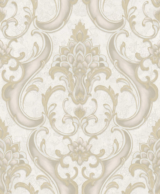 Sonata Damask Wallpaper - Gold - Rasch - 539769Wallpaper199