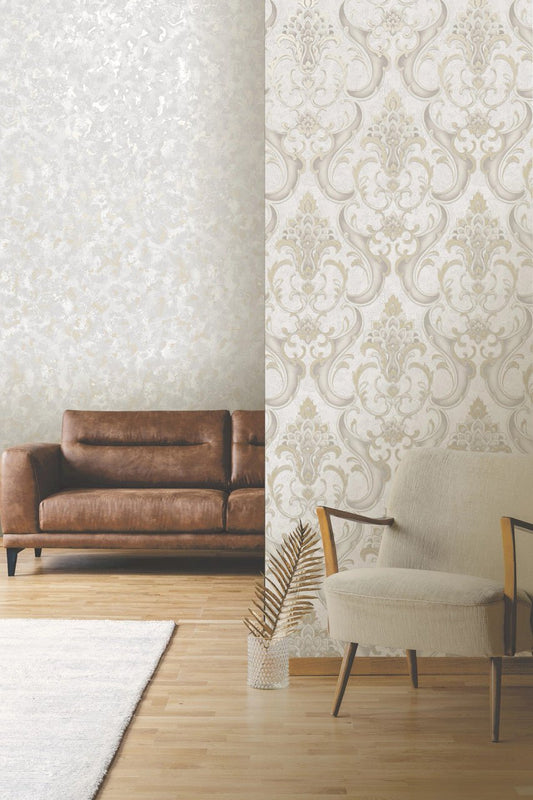 Sonata Damask Wallpaper - Gold - Rasch - 539769Wallpaper199