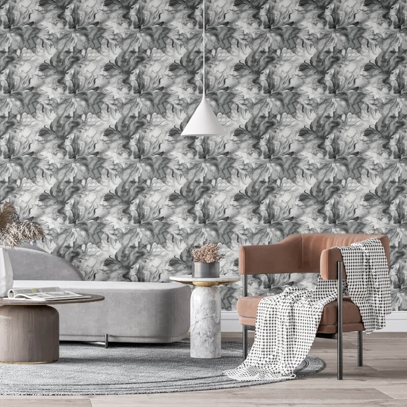 Soriee Marble Wallpaper - Black - Muriva - 216501Wallpaper199