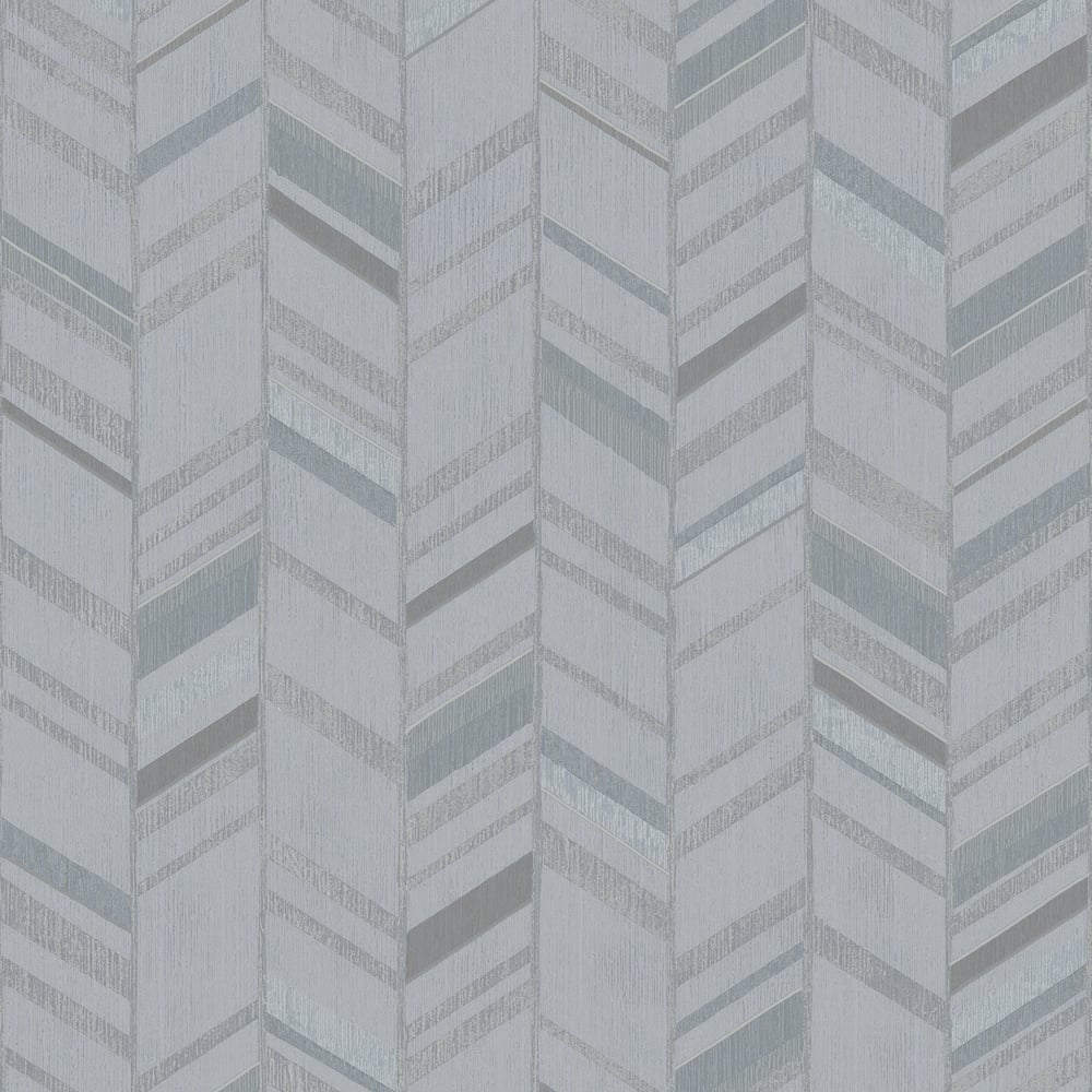 Special FX Chevron Wallpaper - Silver / Aqua / Grey - Galerie - G67711Wallpaper199