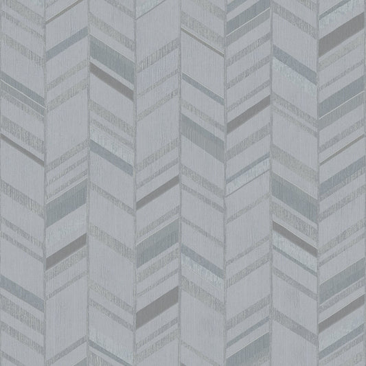 Special FX Chevron Wallpaper - Silver / Aqua / Grey - Galerie - G67711Wallpaper199