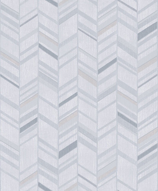 Special FX Chevron Wallpaper - Silver / Aqua / Grey - Galerie - G67711Wallpaper199