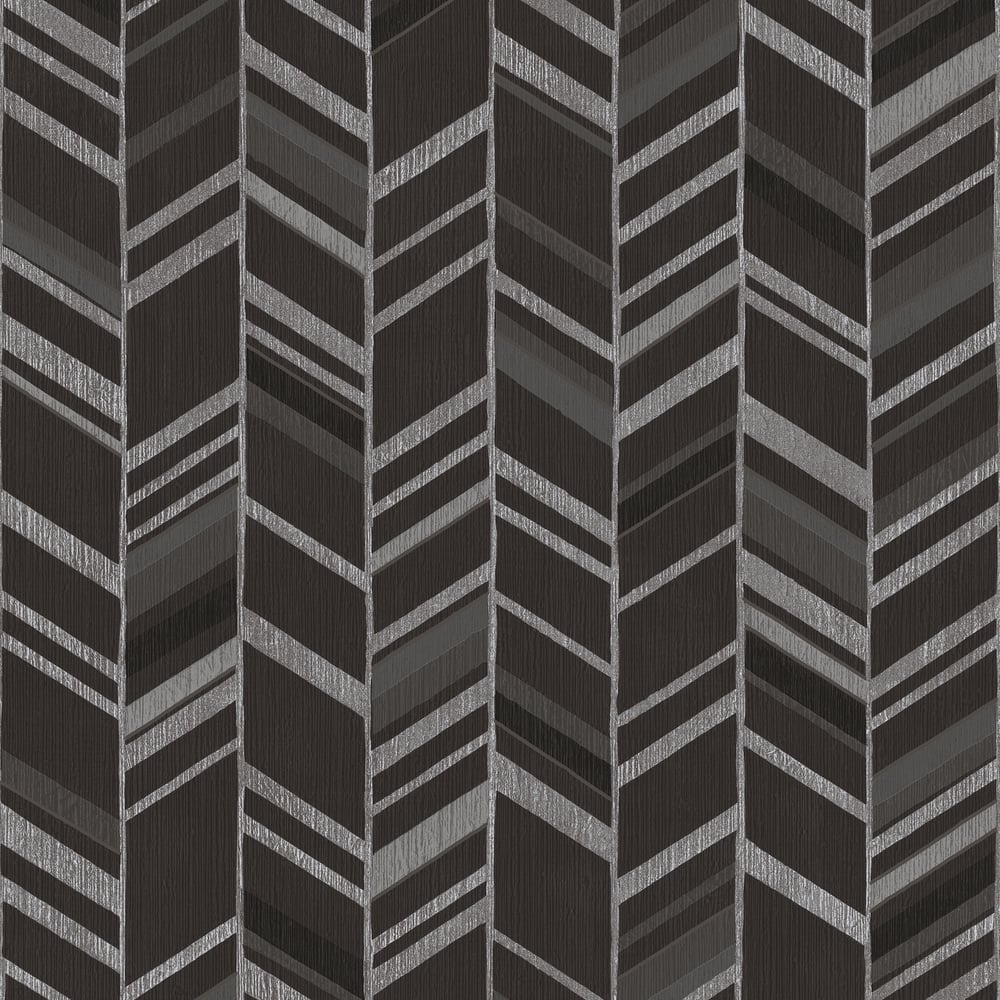 Special FX Chevron Wallpaper - Silver / Black - Galerie - G67716Wallpaper199