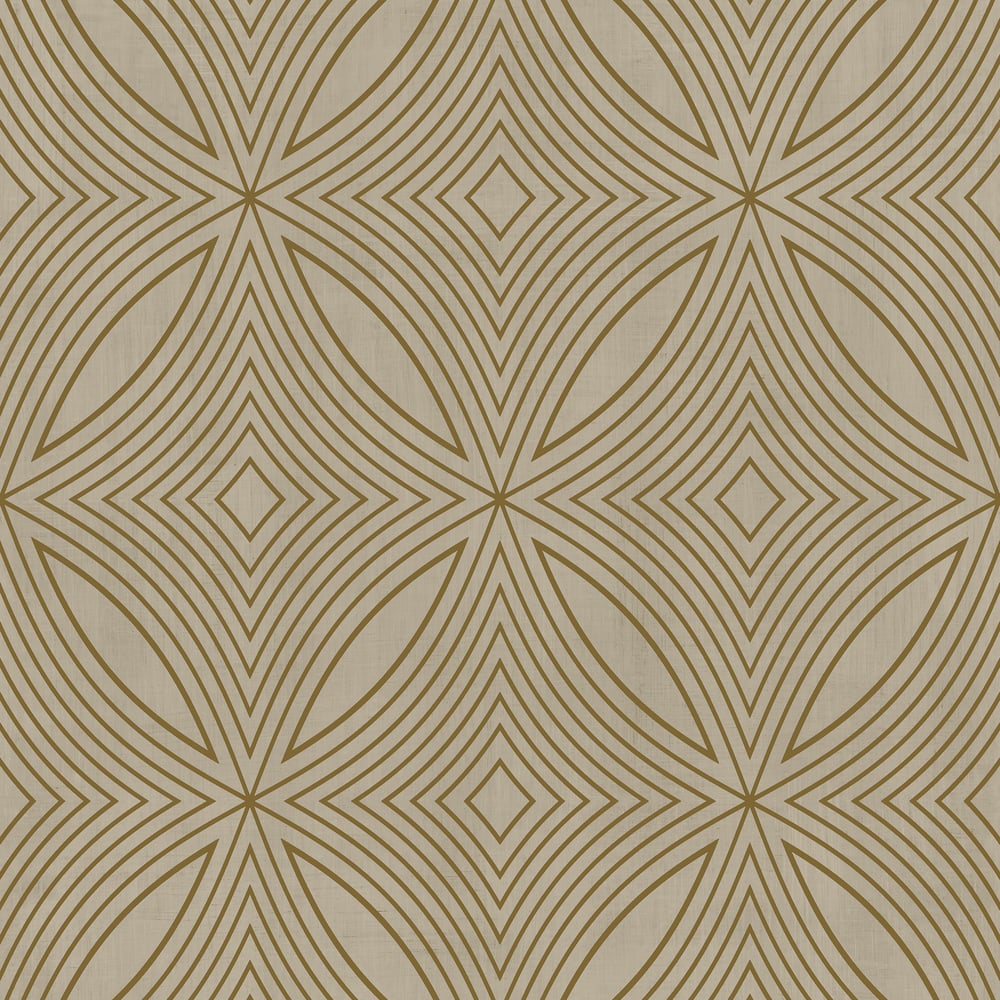 Special FX Geometric Spiral Wallpaper - Metallic Gold / Yellow - Galerie - G67730Wallpaper199