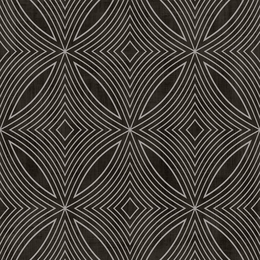 Special FX Geometric Spiral Wallpaper - Silver / Black - Galerie - G67732Wallpaper199