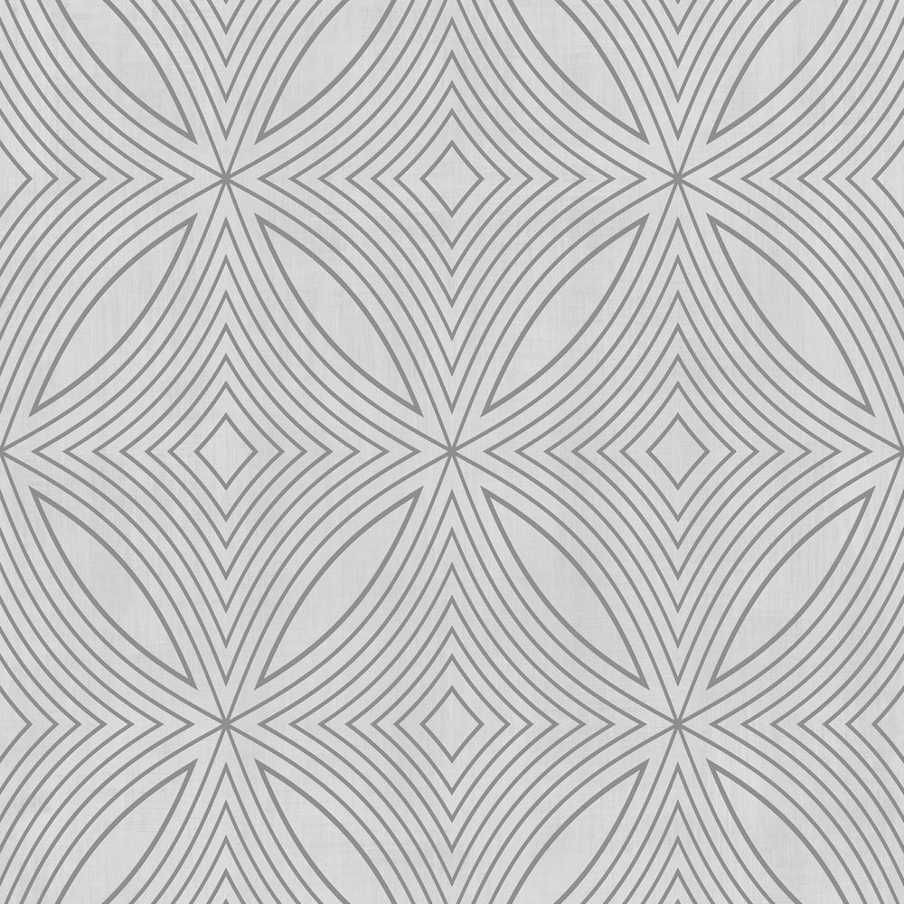 Special FX Geometric Spiral Wallpaper - Silver / White - Galerie - G67731Wallpaper199