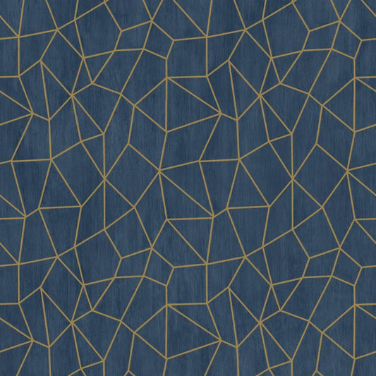 Special FX Glitter Web Wallpaper - Gold / Navy - Galerie - G68082Wallpaper199