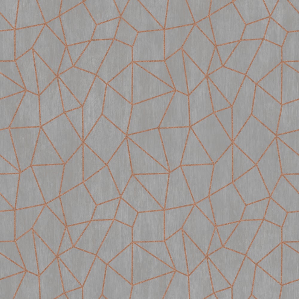 Special FX Metallic Web Effect Wallpaper - Copper / Beige - Galerie - G67701Wallpaper199