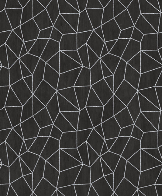 Special FX Metallic Web Effect Wallpaper - Silver / Black - Galerie - G67694Wallpaper199