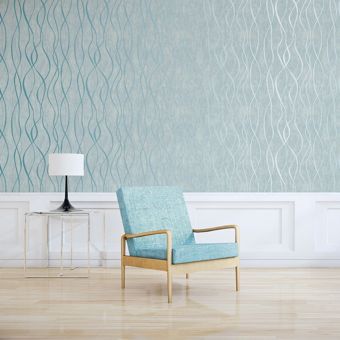 Special FX Ribbon Wallpaper - Aqua - Galerie - G67735Wallpaper199