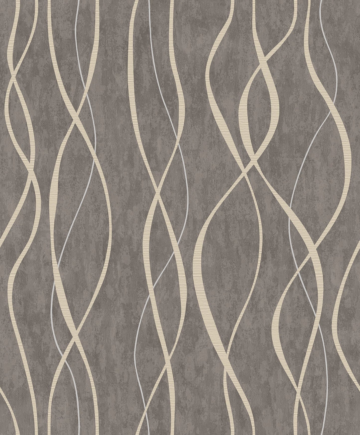 Special FX Ribbon Wallpaper - Silver / Stone Grey - Galerie - G67737Wallpaper199