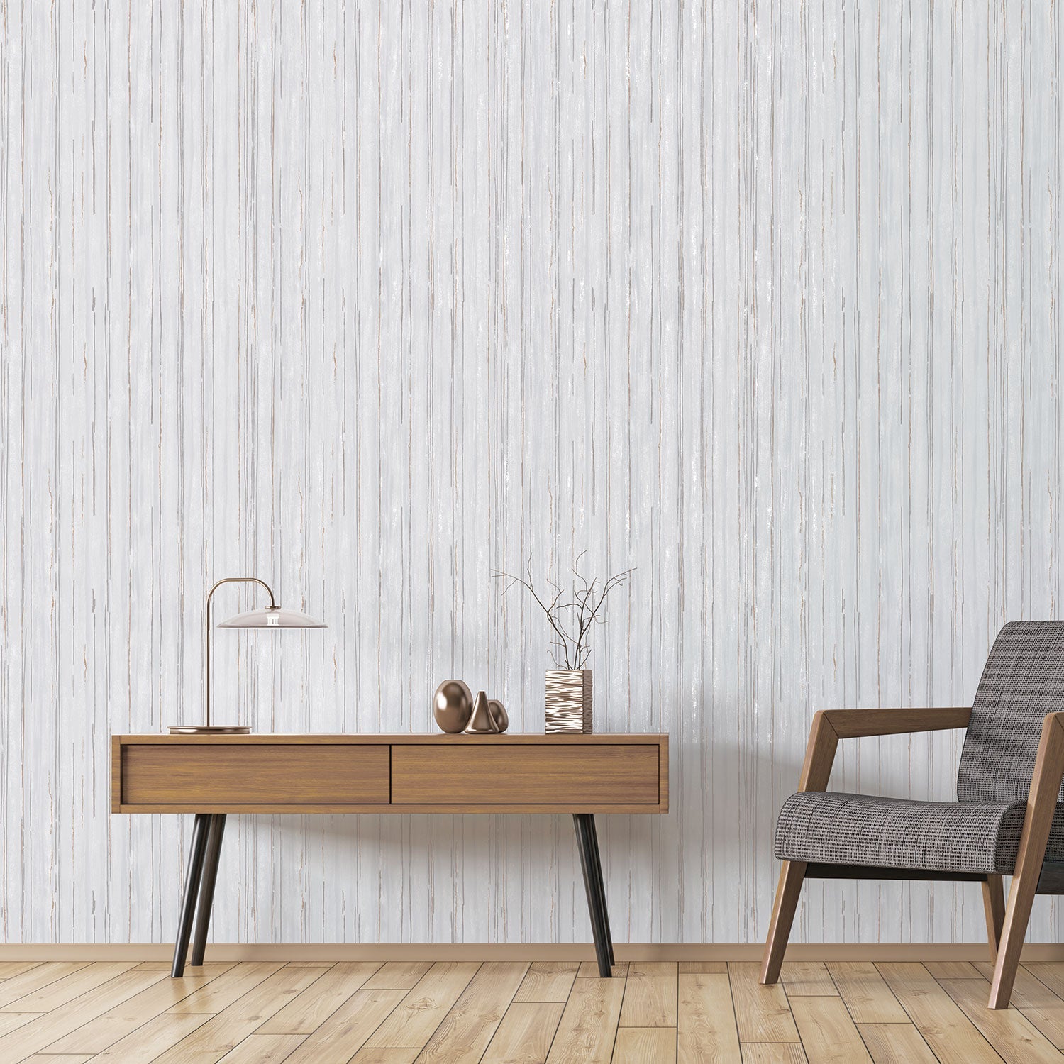 Special FX Shimmering Textured Wallpaper - Copper / Glitter Grey - Galerie - G67708Wallpaper199