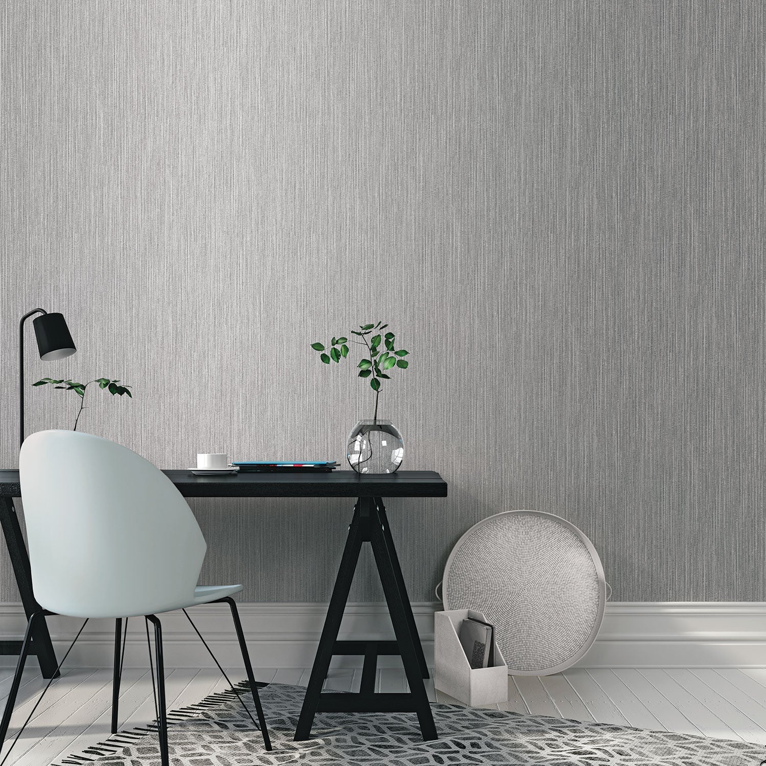 Special FX Shimmering Textured Wallpaper - Pewter Grey - Galerie - G67686Wallpaper199