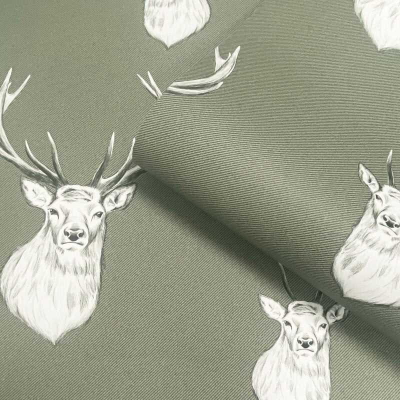 Stag Wallpaper - Sage Green - Catherine Lansfield - 165515Wallpaper199