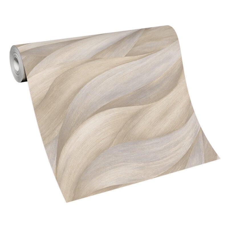 Stormy Lush Leaves Metallic Wallpaper - Beige - Erismann - 10257 - 02Wallpaper199