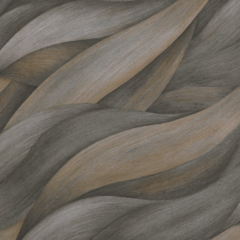 Stormy Lush Leaves Metallic Wallpaper - Dark Brown/Grey - Erismann - 10257 - 10Wallpaper199