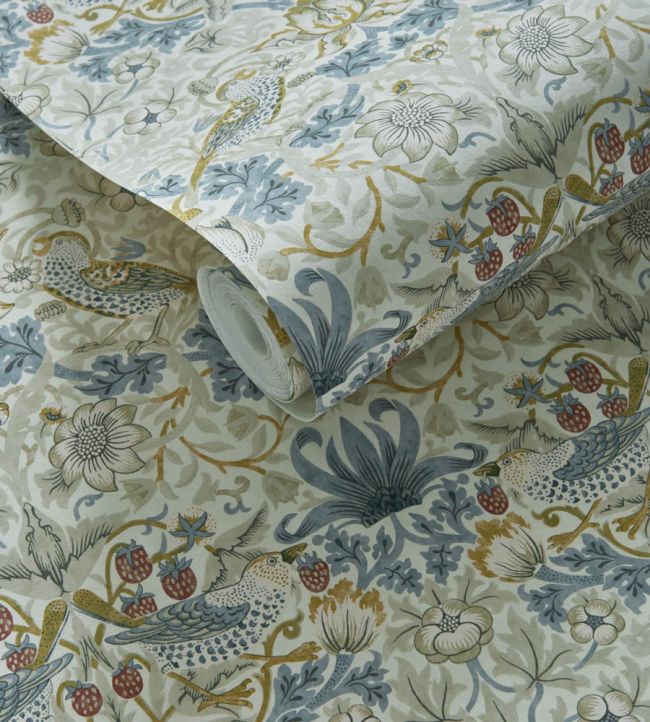 Strawberry Thief Wallpaper - Linen/Plum - W0171/03 - Clarke & ClarkeWallpaper199