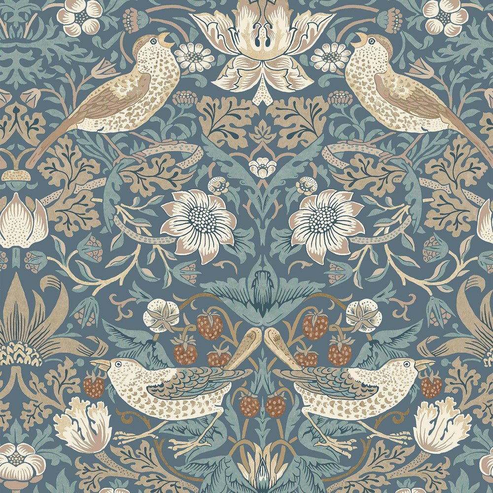 Strawberry Thief Wallpaper - Washed Blue - 140503 - William MorrisWallpaper199