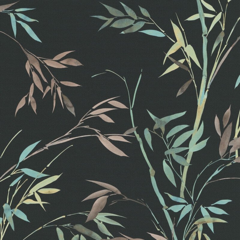 Stunning Bamboo Leaf Wallpaper - Black - Erismann - 10388 - 15Wallpaper199