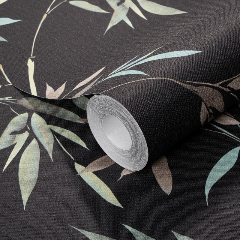 Stunning Bamboo Leaf Wallpaper - Black - Erismann - 10388 - 15Wallpaper199