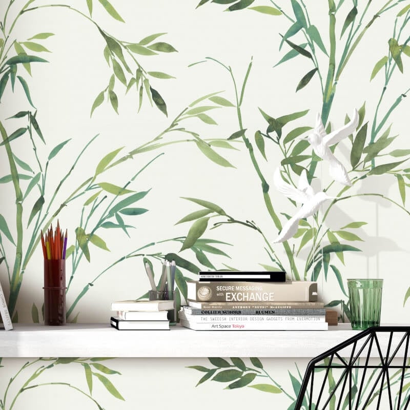 Stunning Bamboo Leaf Wallpaper - Green - Erismann - 10388 - 07Wallpaper199