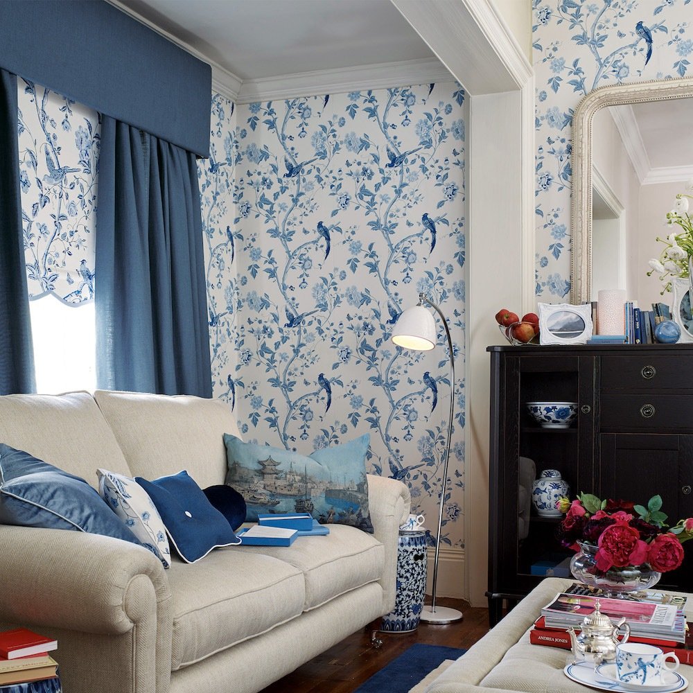 Summer Palace Wallpaper - Royal Blue - Laura Ashley - 113390Wallpaper199
