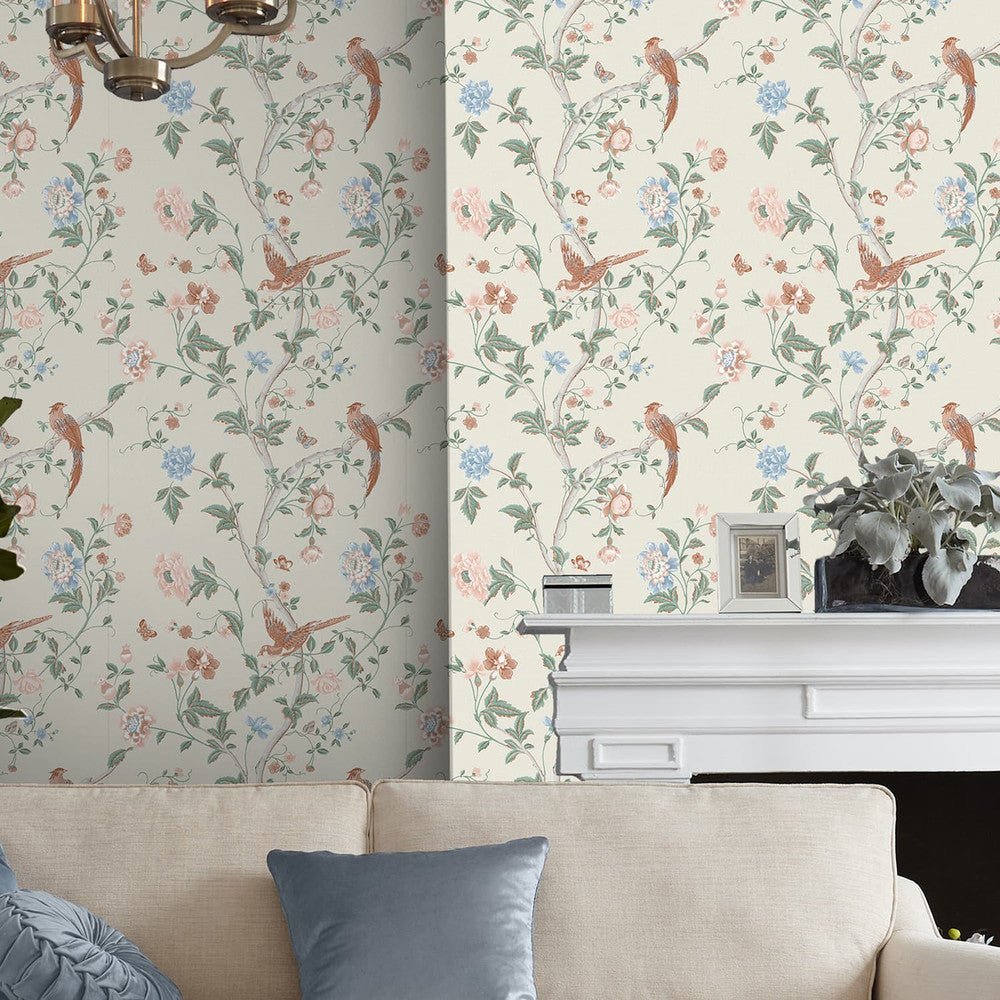 Summer Palace Wallpaper - Sage & Apricot - Laura Ashley - 120133Wallpaper199