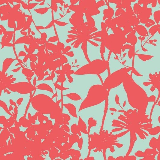 Summer Silhouette Wallpaper - Coral Twist - Hoopla Walls - HWA1216WWallpaper199