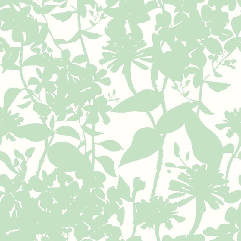 Summer Silhouette Wallpaper - Mint - Hoopla Walls - HWA1218WWallpaper199