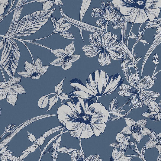 Summerhill Wallpaper - Midnight Blue - Laura Ashley - 118486Wallpaper199