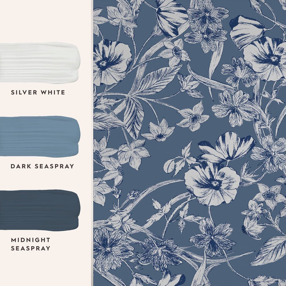 Summerhill Wallpaper - Midnight Blue - Laura Ashley - 118486Wallpaper199