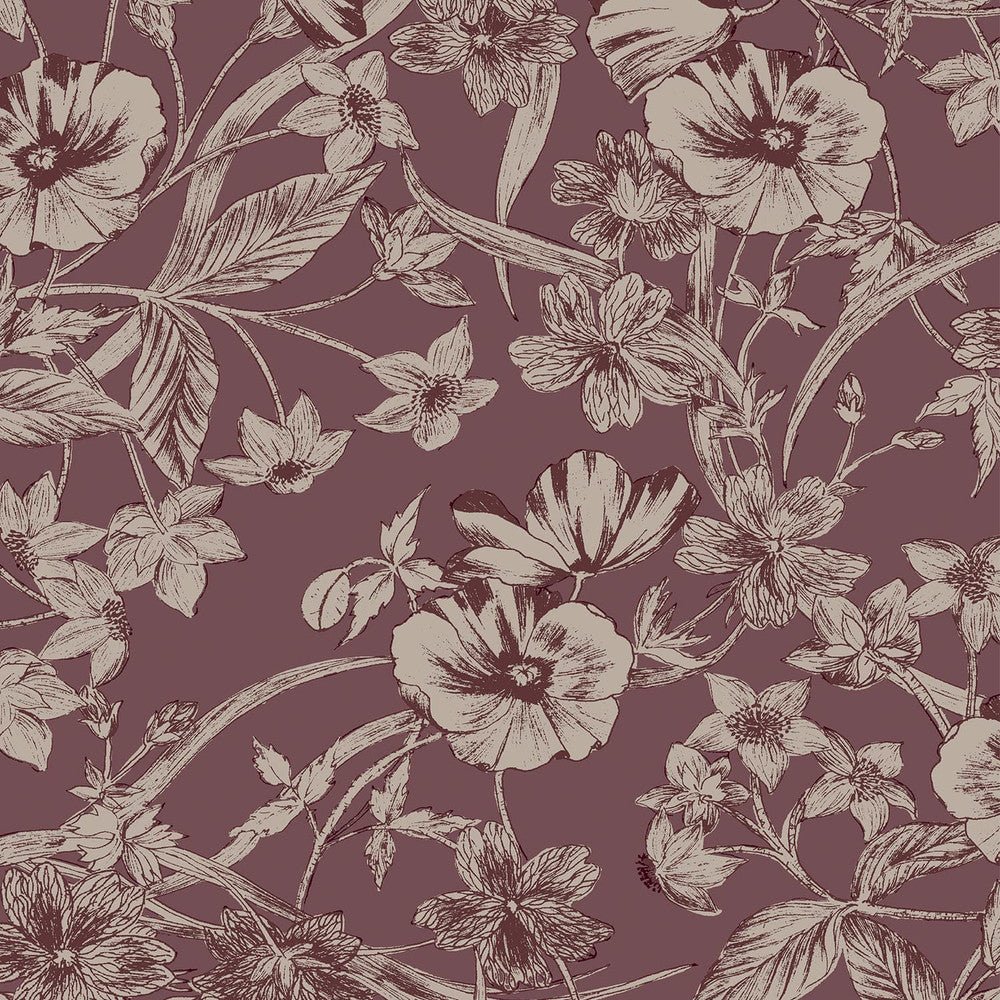 Summerhill Wallpaper - Pale Blackberry - Laura Ashley - 121086Wallpaper199