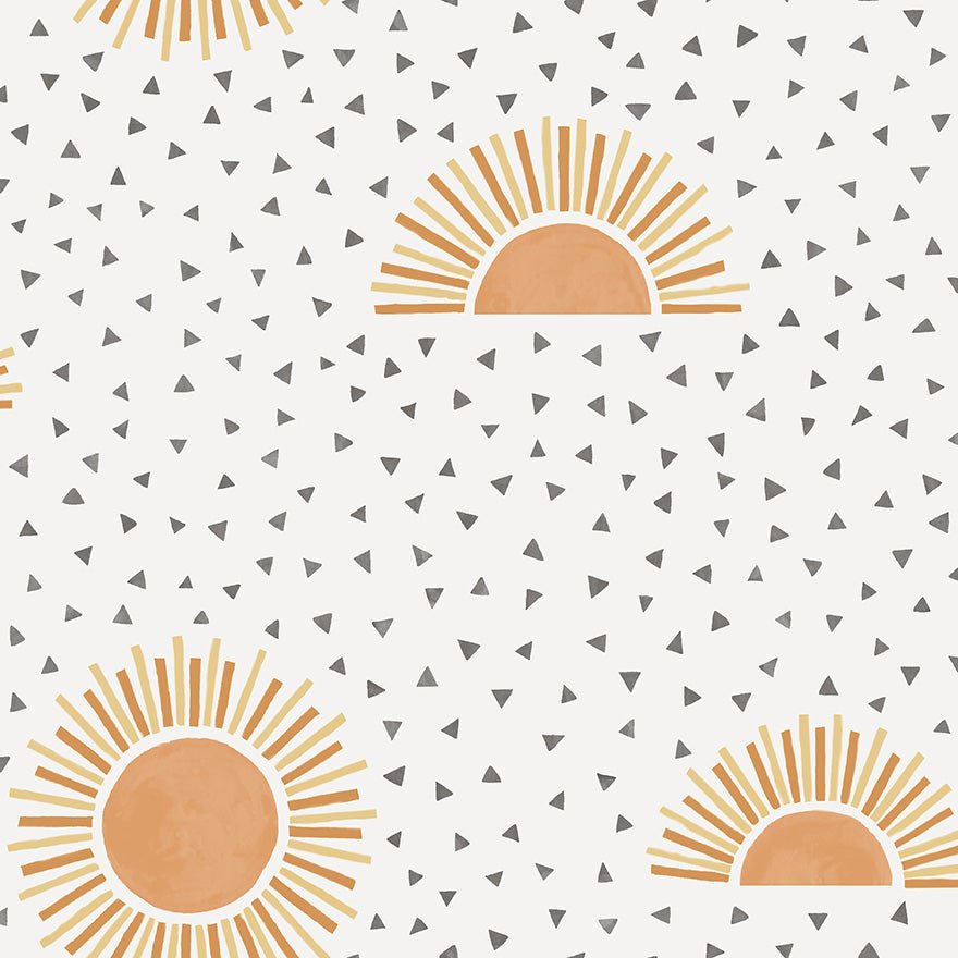 Sunbeam Wallpaper - White/Orange - Holden Décor - 13320Wallpaper199