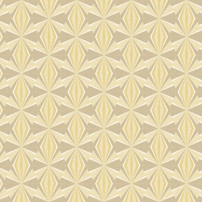 Sunray Diamond Wallpaper - Grey/Yellow - Hoopla Walls - HWA1048WWallpaper199