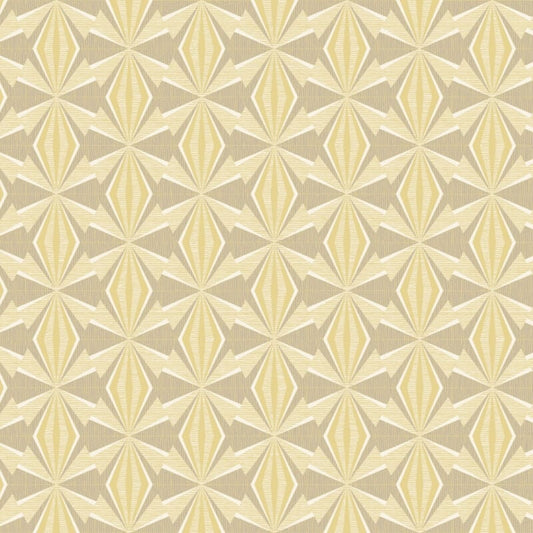 Sunray Diamond Wallpaper - Grey/Yellow - Hoopla Walls - HWA1048WWallpaper199