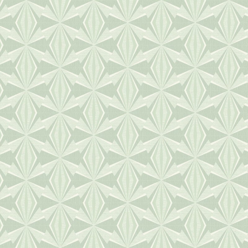 Sunray Diamond Wallpaper - Mint Green - Hoopla Walls - HWA1051WWallpaper199