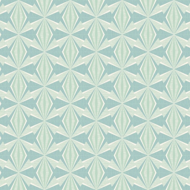 Sunray Diamond Wallpaper - Teal Blue - Hoopla Walls - HWA1052WWallpaper199
