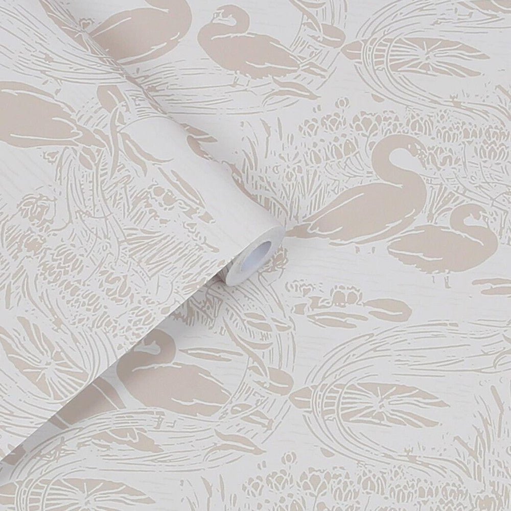 Swans Wallpaper - Dove Grey - Laura Ashley - 118471Wallpaper199